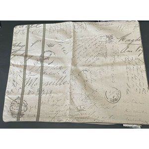 Edie Luxe Pillow Sham Standard Post Card Postal French Postage Design